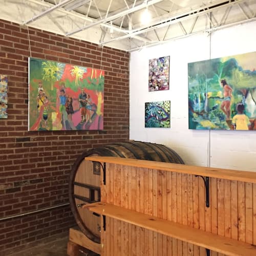Paintings by Mercedes Llanos at Hutton & Smith Brewing Co., Chattanooga Wescover Paintings