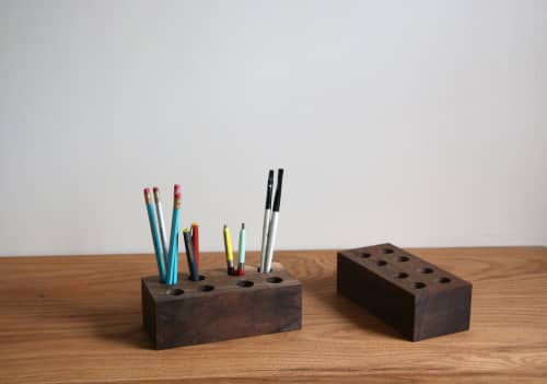 Bricks | Candle Holder in Decorative Objects by Lucca Zeray | Zeray Studio in Brooklyn. Item made of wood