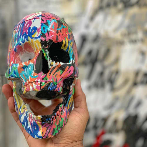 Skull Love | Ornament in Decorative Objects by Ruben Rojas. Item made of synthetic