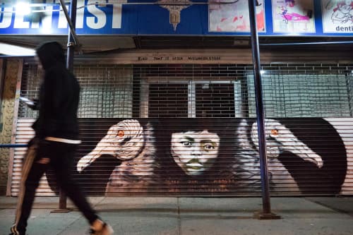 Black Vultures | Street Murals by Marthalicia Matarrita | 3627 Broadway, NY in New York