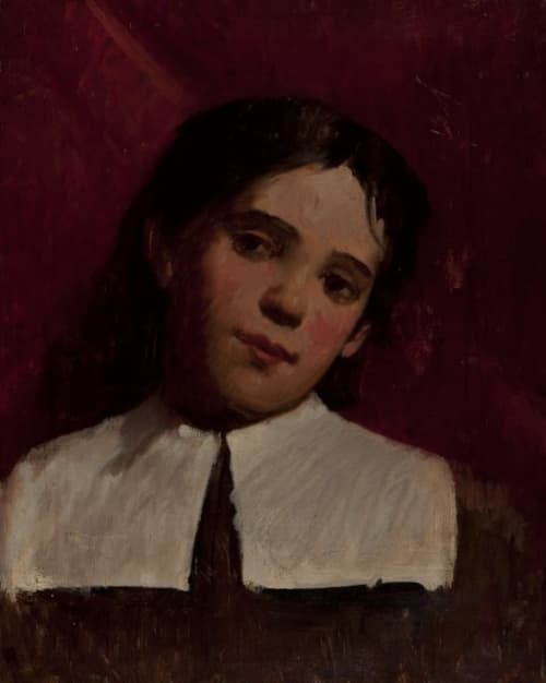 Portrait of a Young Girl | Paintings by Frank Duveneck | Mills College Art Museum in Oakland