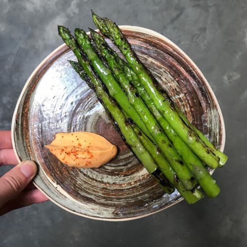 Small Ceramic Plate | Dinnerware by Charlotte Ceramics | Bistrot L'ilot in Antwerpen. Item composed of ceramic