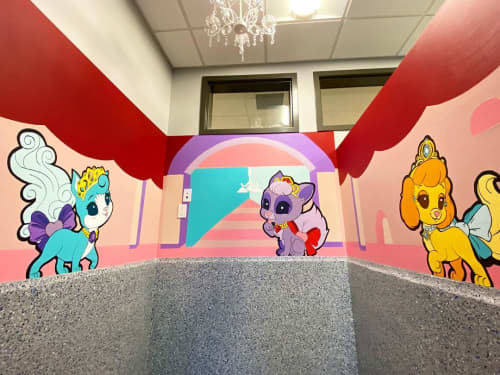 Princess Pups | Murals by Darin. Item composed of synthetic