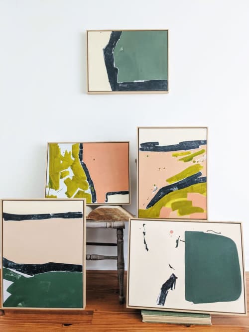 SHADES OF GREEN NO. 5- SUMMER COLLECTION 2021 | Mixed Media by Anne Abueva Studio