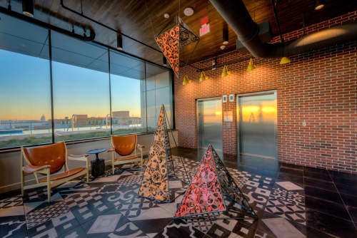 Prisms (set of 3) | Sculptures by Brian Mock | AVA NoMa in Washington. Item composed of metal