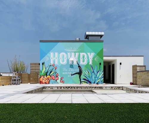 Howdy Mural | Murals by Mike "Truth" Johnston | The Braxton in Austin. Item made of synthetic