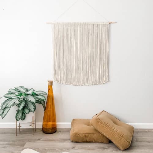 Extra Large Macrame Wall Hanging | Wall Hangings by Love & Fiber. Item composed of cotton