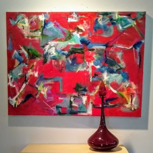 "Reassembling" | Oil And Acrylic Painting in Paintings by Julie Shunick Brown. Item composed of synthetic
