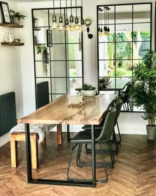 Live Edge Elm Table | Dining Table in Tables by Handmade in Brighton. Item made of wood with metal