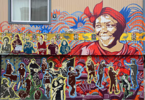 Professor Wangari Maathai | Street Murals by Delvin Kenobe Leake | Haight St, Western Addition in San Francisco