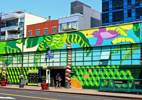 Essex Street Market | Street Murals by Geraluz | 120 Essex Street, New York in New York