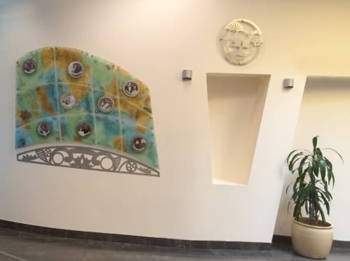 Gratitude Lotus | Wall Sculpture in Wall Hangings by Reddy Made Designs | India Community Center, Milpitas, CA in Milpitas. Item composed of glass