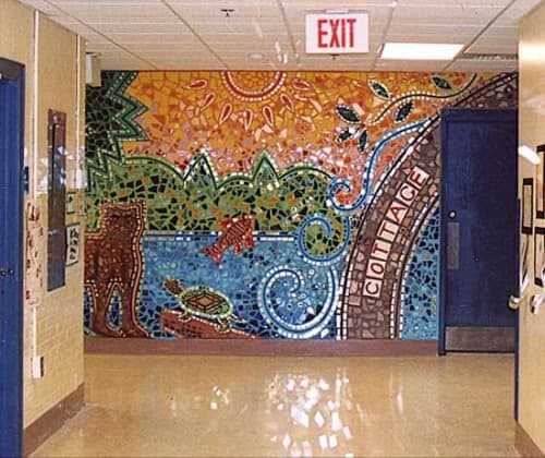 In Our Own Backyard | Public Mosaics by Joshua Winer,  Artist | Cottage Street School in Sharon
