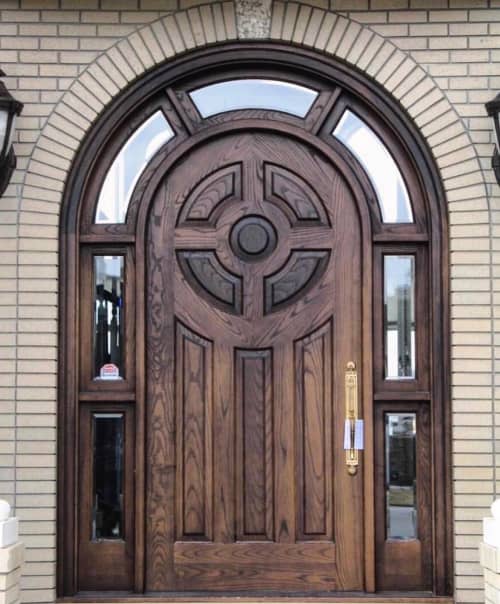 Solid Ash Door by Black Forest Wood Co. at Private Residence, Calgary
