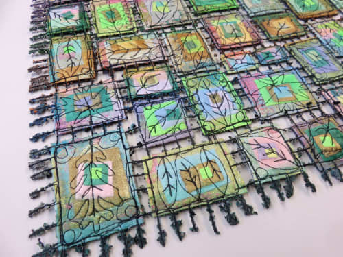 Stained Glass Fiber Series | Tapestry in Wall Hangings by Susan Lenz | Mouse House Inc in Columbia. Item composed of cotton & fiber