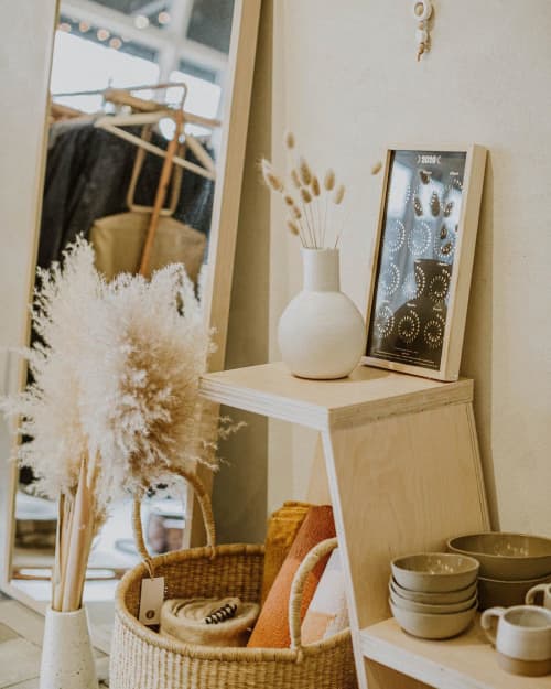 White Ceramic Vase by Erika ArbourNevins (Wicked Wanda) at Fieldstudy