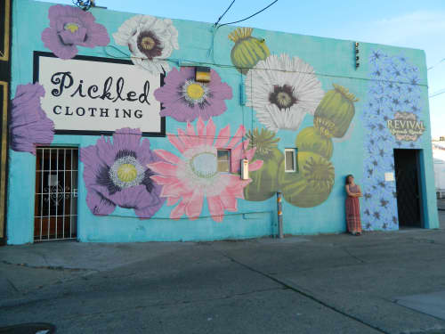 Flower Explosion | Murals by Megan Stevens | Pickled in Redwood City