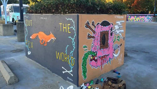 Out Fox the World | Street Murals by Lexalion | The Sacramento Bee in Sacramento