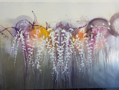 Cascade 2 | Oil And Acrylic Painting in Paintings by Cara Enteles Studio. Item works with contemporary & japandi style