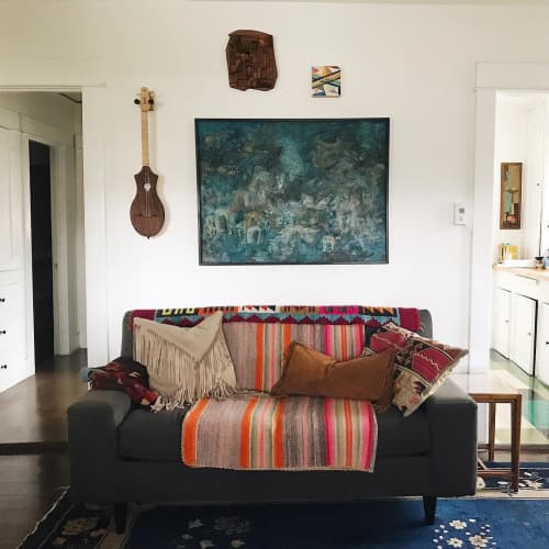 Elka and Axel Fringe Pillow | Pillows by Amber Seagraves | Montecito Heights Residence, Los Angeles in Los Angeles