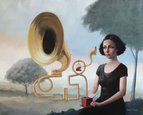 The Music Box | Oil And Acrylic Painting in Paintings by Magic Mirror Gallery | The Elizabeth Hotel, Autograph Collection in Fort Collins. Item made of paper