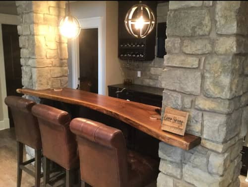 Walnut Bar Top | Tables by Black Forest Wood Co. | Private Residence, Calgary, AB in Calgary