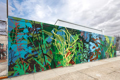 Wildish | Street Murals by Kim Beck | Conestoga Recreation Center, Philadelphia, PA in Philadelphia