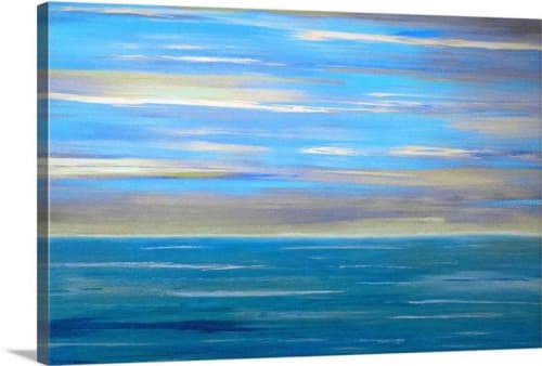Blue Acrylic Painting | Oil And Acrylic Painting in Paintings by Debby Neal Arts. Item composed of canvas
