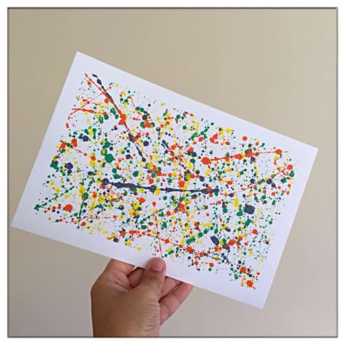 Styled splatter paintings | Oil And Acrylic Painting in Paintings by ArtbyPunam. Item composed of canvas and synthetic