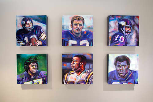 MN Vikings | Paintings by Leslie Barlow | U.S. Bank Stadium in Minneapolis