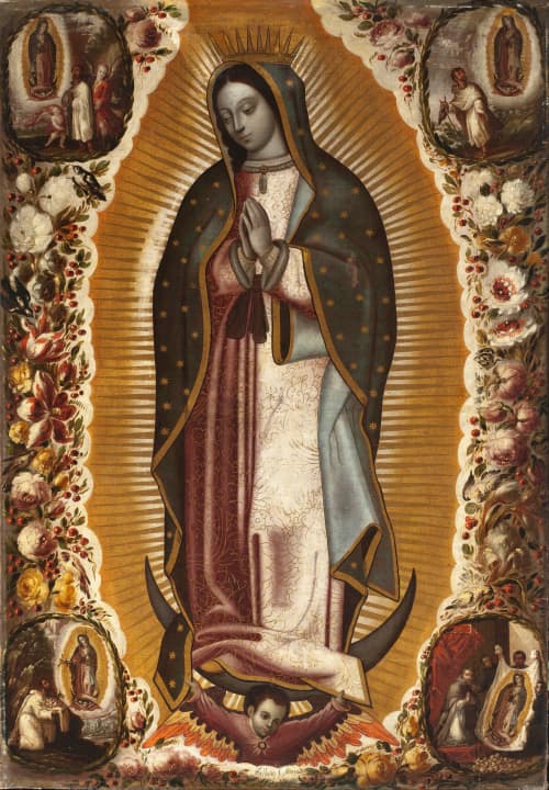 Virgin of Guadalupe (La Virgen de Guadalupe) | Paintings by Manuel de Arellano | Art of The Americas Building in Los Angeles