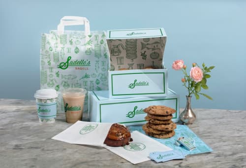 To-go Babka Boxes and Bags | Signage by Ken Fulk | Sadelle's in New York