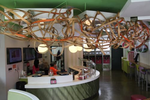 Flavor Jungle | Sculptures by Art of Plants and Elliptic Designs | 16 Handles in Brooklyn. Item made of oak wood