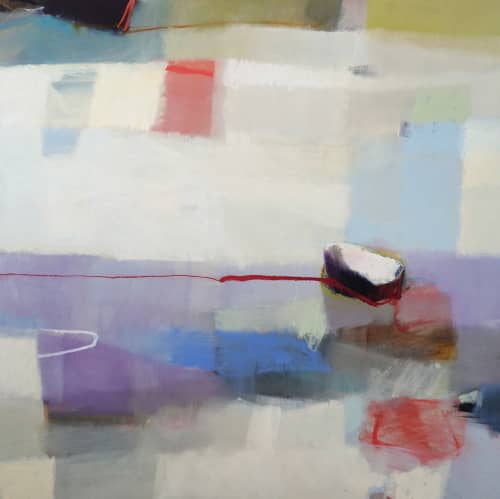 Offshore | Oil And Acrylic Painting in Paintings by Sharon Paster. Item made of canvas & synthetic