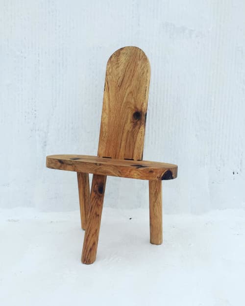 Birthing Stool | Chairs by Lucca Zeray | Zeray Studio in Brooklyn. Item made of oak wood