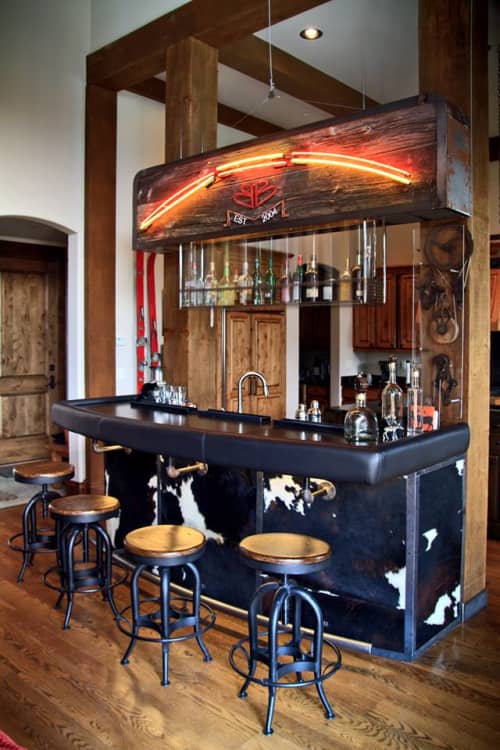 Custom Bar by MFGR Designs at Yellowstone Club, Big Sky Wescover