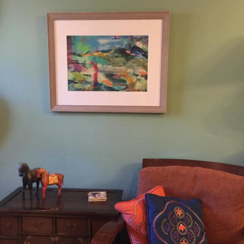 Abstract Painting | Mixed Media by Julie Shunick Brown. Item made of canvas with synthetic