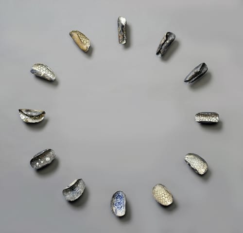 Twelve Moons | Sculptures by Tomoko Amaki Abe | Jaafar Tazi Hair Salon in Greenwich