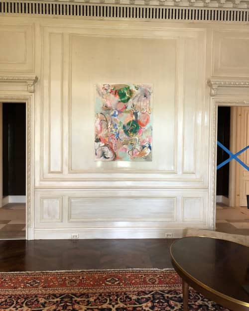 Abstract Paintings | Oil And Acrylic Painting in Paintings by Julie Shunick Brown. Item made of synthetic