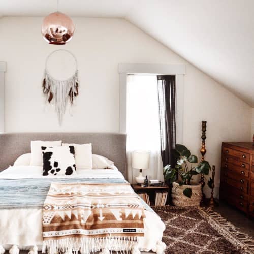 Lena Cowhide Pillow | Pillows by Amber Seagraves | Missoula Residence, Montana in Missoula