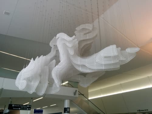 Topo in Cloth and Aluminum | Sculptures by Kendall Buster | San Francisco International Airport in San Francisco