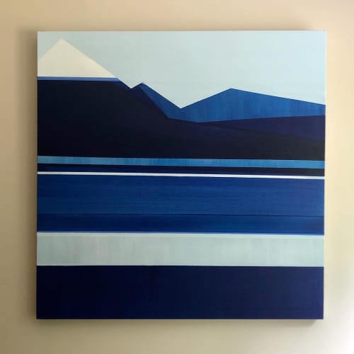 "Mountains" | Oil And Acrylic Painting in Paintings by Shilo Ratner. Item made of canvas with synthetic
