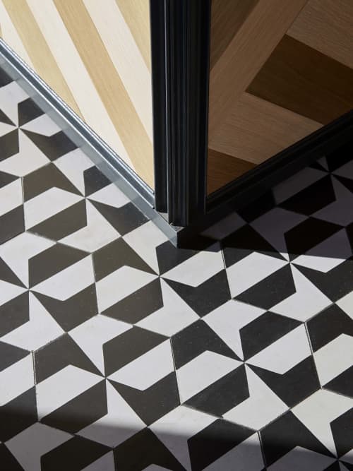 Hex. Adele | Tiles by Original Mission Tile | The William Vale in Brooklyn. Item made of cement