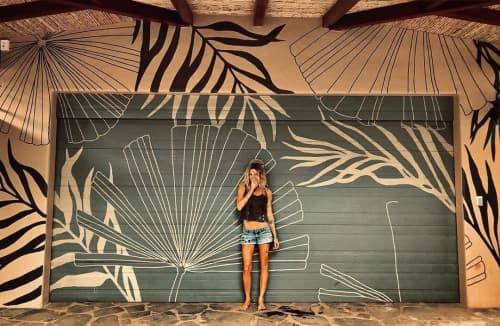 Tonal Tropical Mural | Murals by pepallama. Item made of synthetic