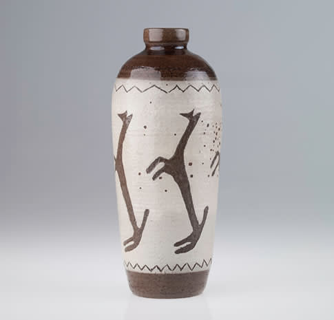 Brown Stoneware Vase | Vases & Vessels by Antonio Prieto | Mills College Art Museum in Oakland