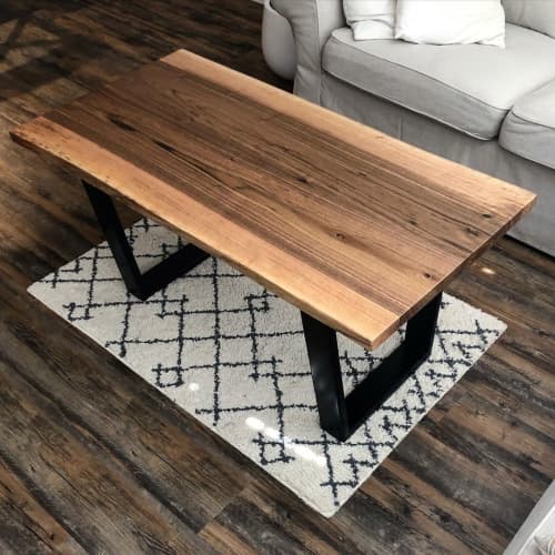 Walnut Coffee Table | Tables by Toncha Hardwood. Item composed of walnut and metal