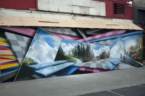 Spray Paint on Wall | Street Murals by Peter Daverington | Chelsea, Manhattan in New York