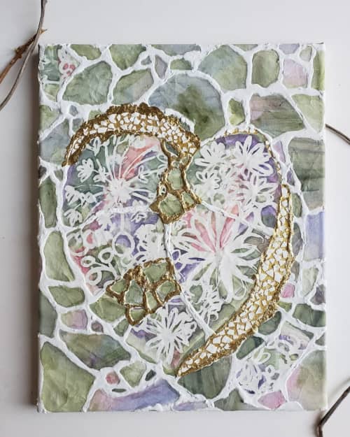 "Heart Of Gold" | Oil And Acrylic Painting in Paintings by Apoorva Kasaraneni. Item made of canvas with synthetic