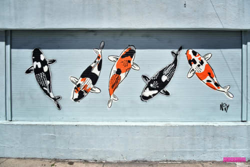 5 Koi | Street Murals by Jeremy Novy