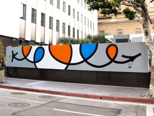Line Mural | Murals by Eric Haze | The Standard, Downtown LA in Los Angeles